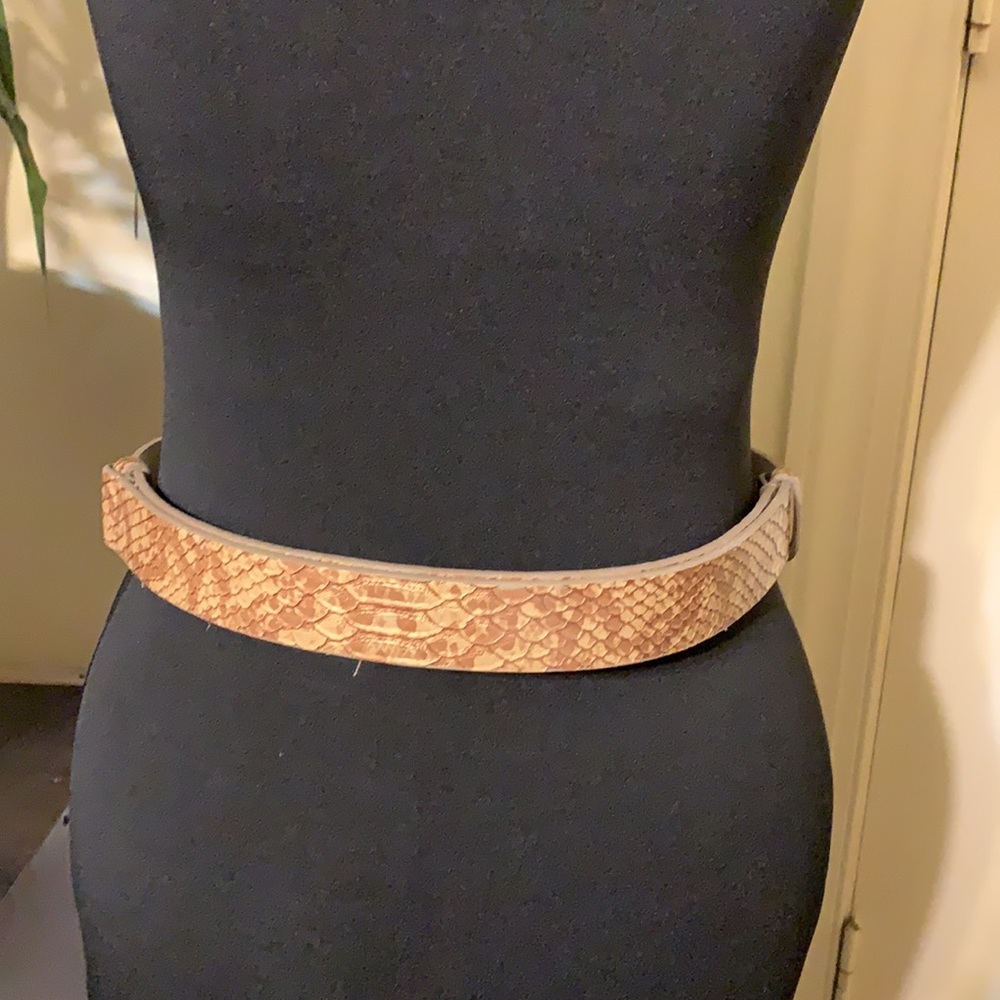 Chico’s Faux Snake Print Belt M/L - Picture 5 of 14